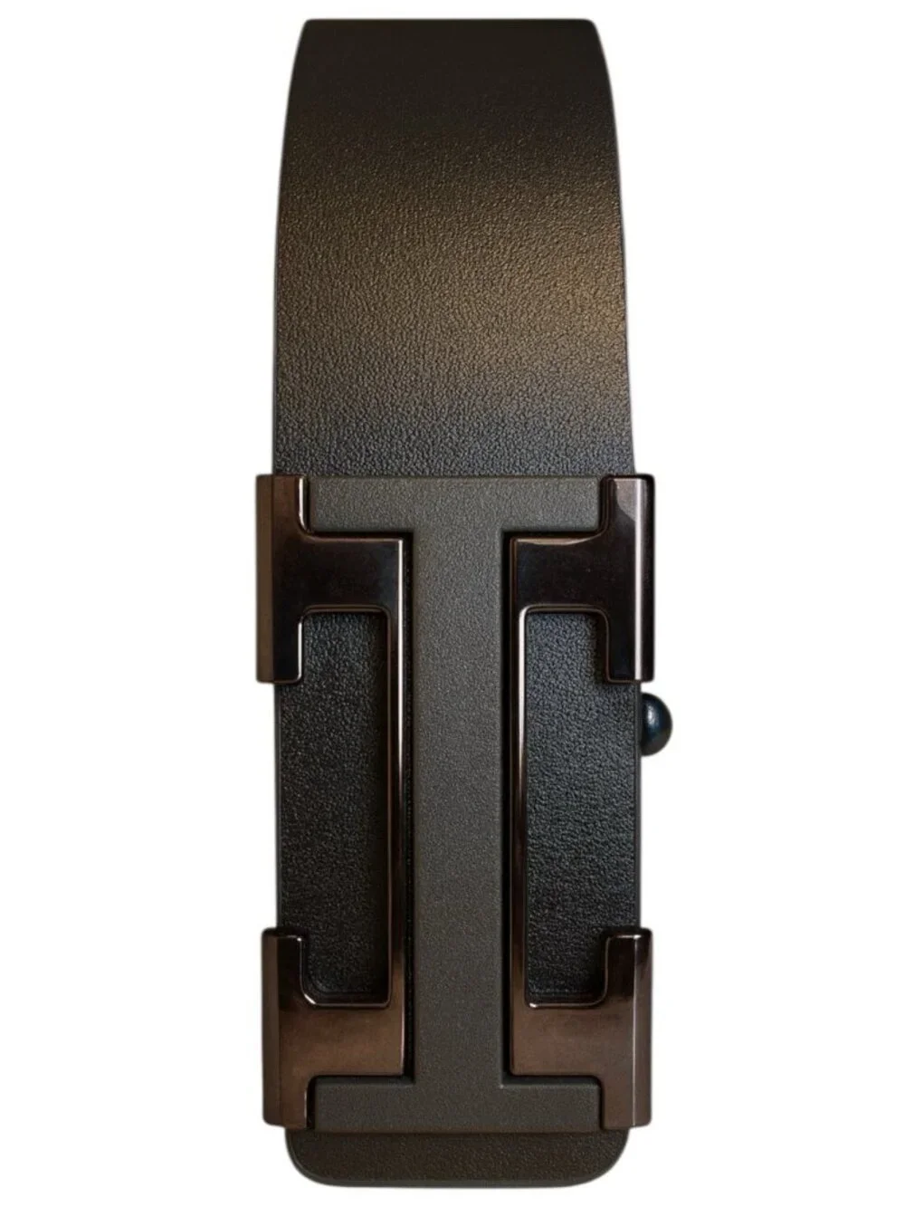 Elegant Fashion Belt Black Alloy Buckle PU Leather Black Length 46.5 in new